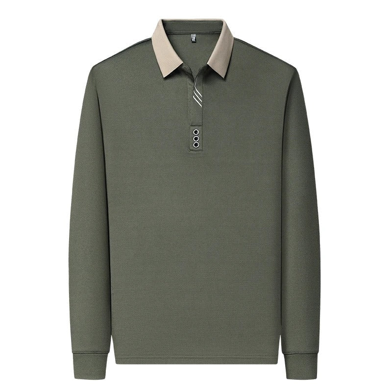 The Maverick Casual Long Sleeve Polo Shirt